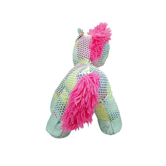 Dan Dee Rainbow Sparkle Glitter Unicorn Plush Stuffed Animal Toy Security 11” - Picture 6 of 11